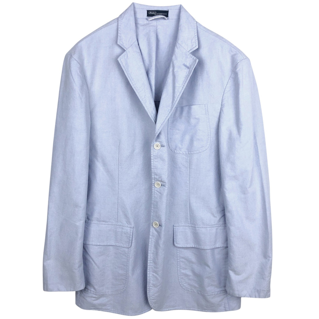 Ralph Lauren POLO by Ralph Lauren tailored jacket, men's size L (approx.) cotton Blue type light blue Vintage Second Hand