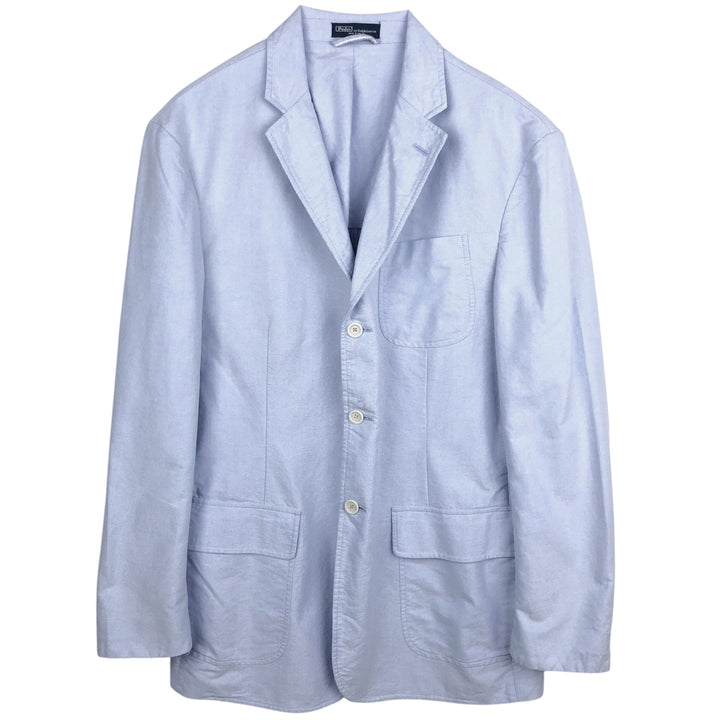 Ralph Lauren POLO by Ralph Lauren tailored jacket, men's size L (approx.) cotton Blue type light blue Vintage Second Hand
