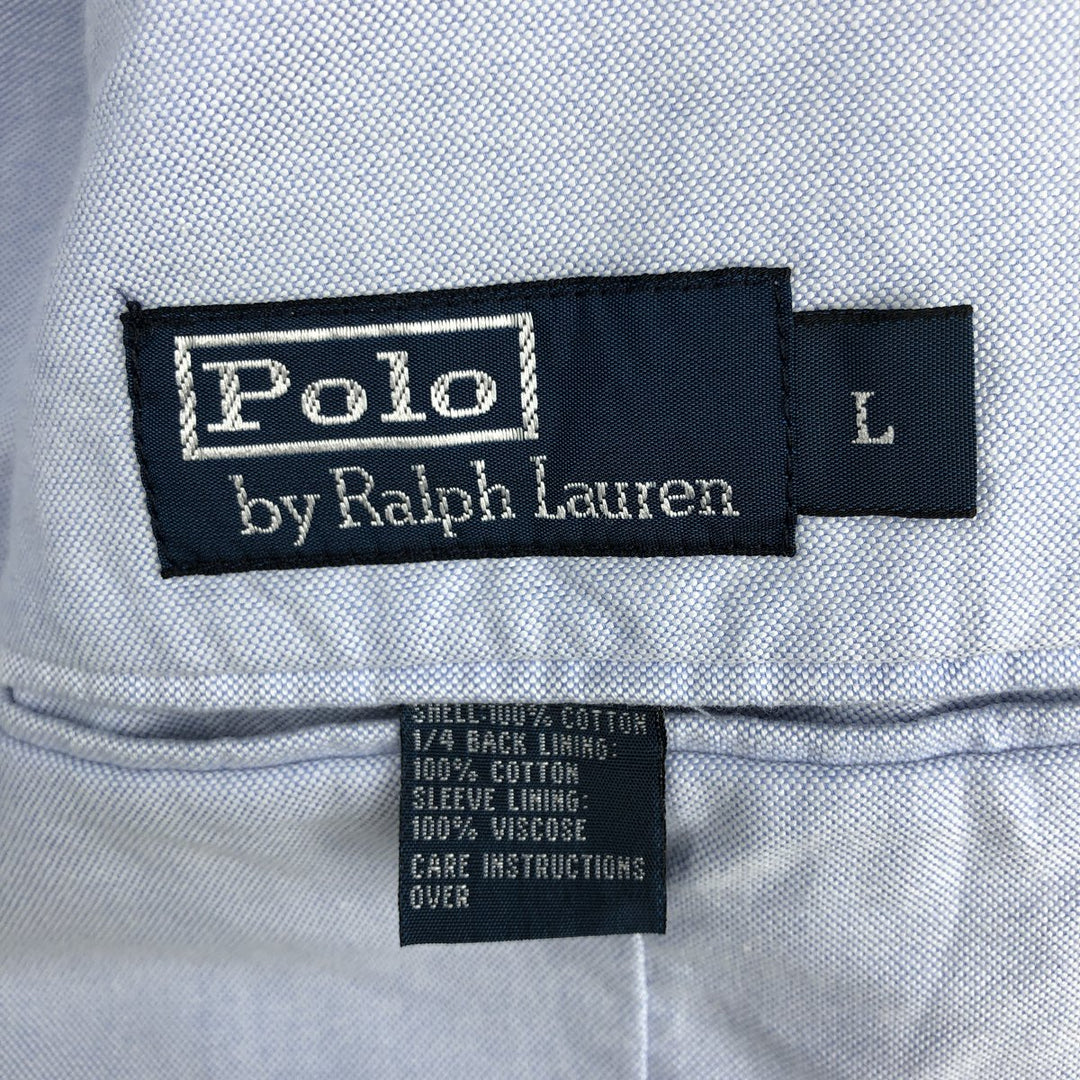 Ralph Lauren POLO by Ralph Lauren tailored jacket, men's size L (approx.) cotton Blue type light blue Vintage Second Hand