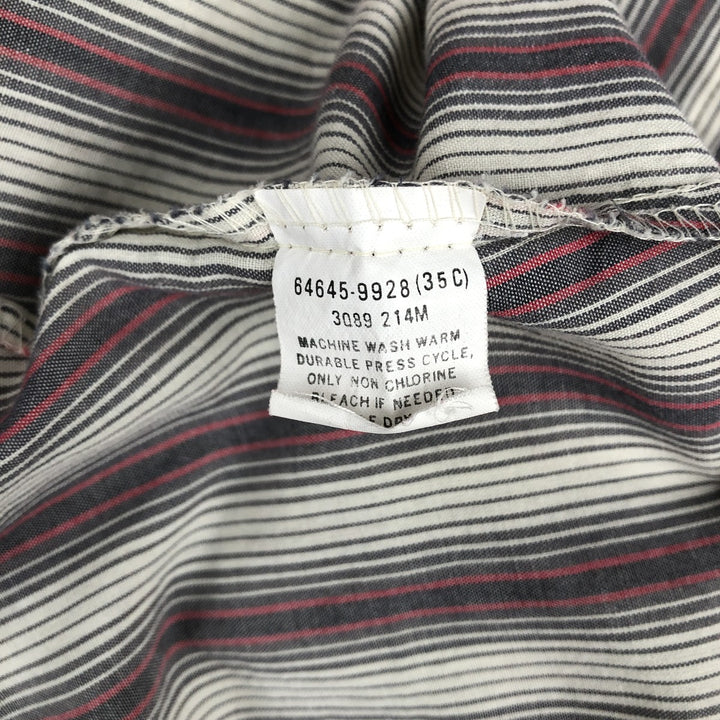 1980'S Levi's 64645-9928 Long-Sleeve Western Shirt, Men's Size XL (approx.) unclear Charcoal Vintage Second Hand