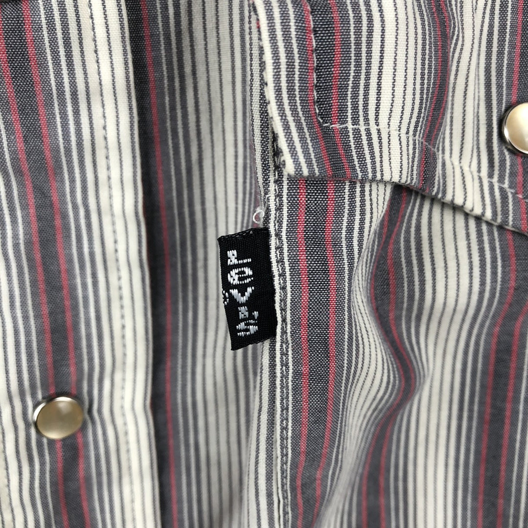 1980'S Levi's 64645-9928 Long-Sleeve Western Shirt, Men's Size XL (approx.) unclear Charcoal Vintage Second Hand