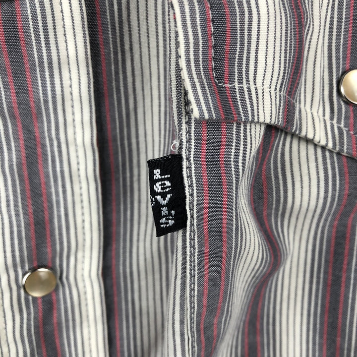 1980'S Levi's 64645-9928 Long-Sleeve Western Shirt, Men's Size XL (approx.) unclear Charcoal Vintage Second Hand