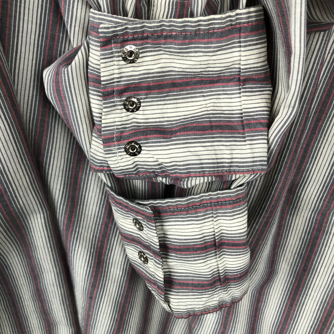 1980'S Levi's 64645-9928 Long-Sleeve Western Shirt, Men's Size XL (approx.) unclear Charcoal Vintage Second Hand