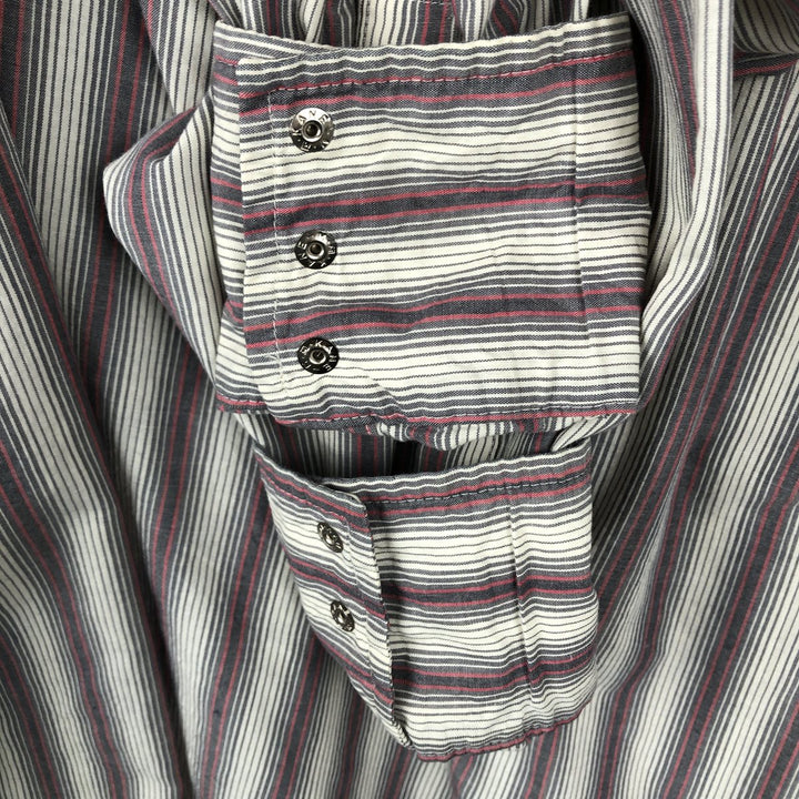 1980'S Levi's 64645-9928 Long-Sleeve Western Shirt, Men's Size XL (approx.) unclear Charcoal Vintage Second Hand