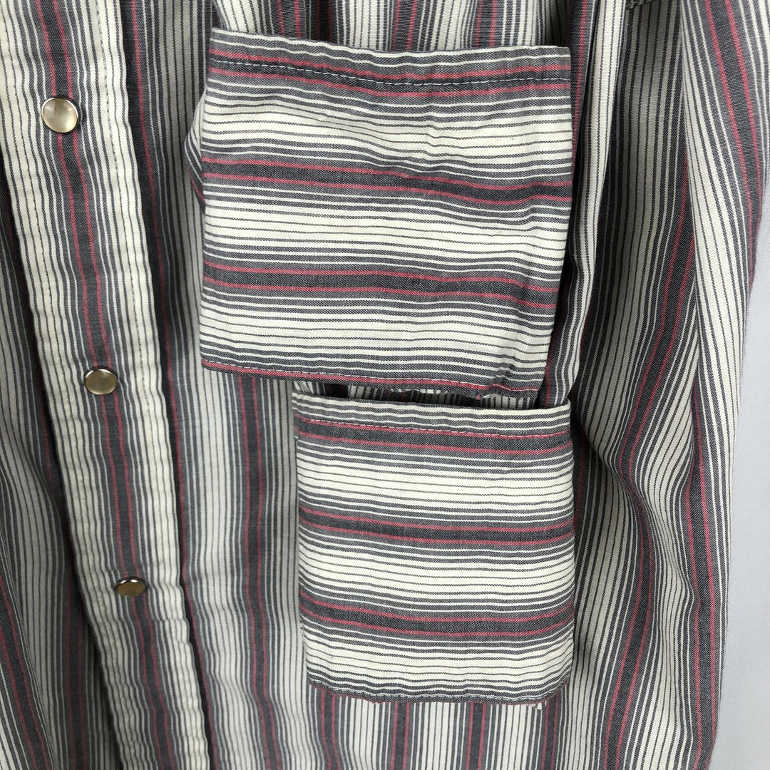 1980'S Levi's 64645-9928 Long-Sleeve Western Shirt, Men's Size XL (approx.) unclear Charcoal Vintage Second Hand