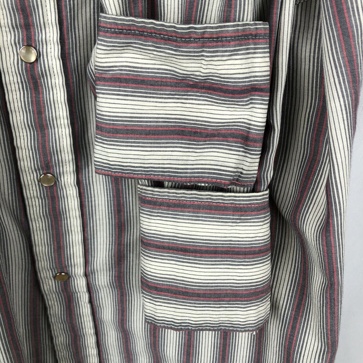 1980'S Levi's 64645-9928 Long-Sleeve Western Shirt, Men's Size XL (approx.) unclear Charcoal Vintage Second Hand