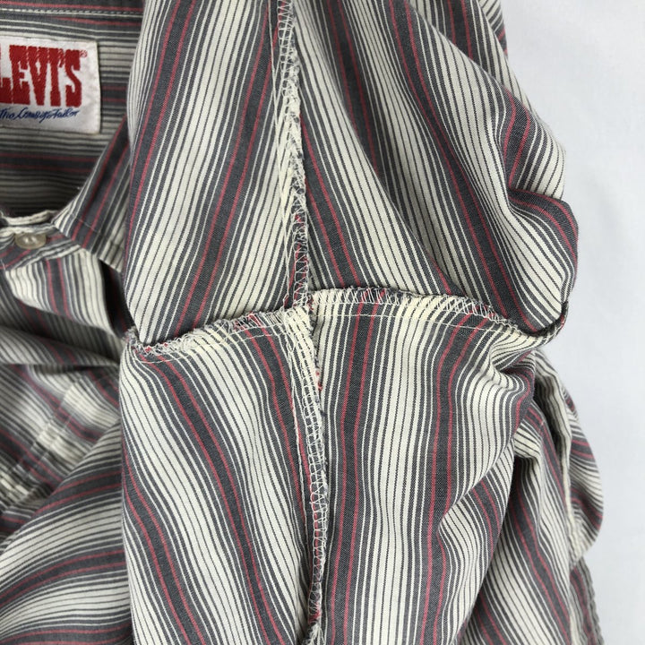 1980'S Levi's 64645-9928 Long-Sleeve Western Shirt, Men's Size XL (approx.) unclear Charcoal Vintage Second Hand