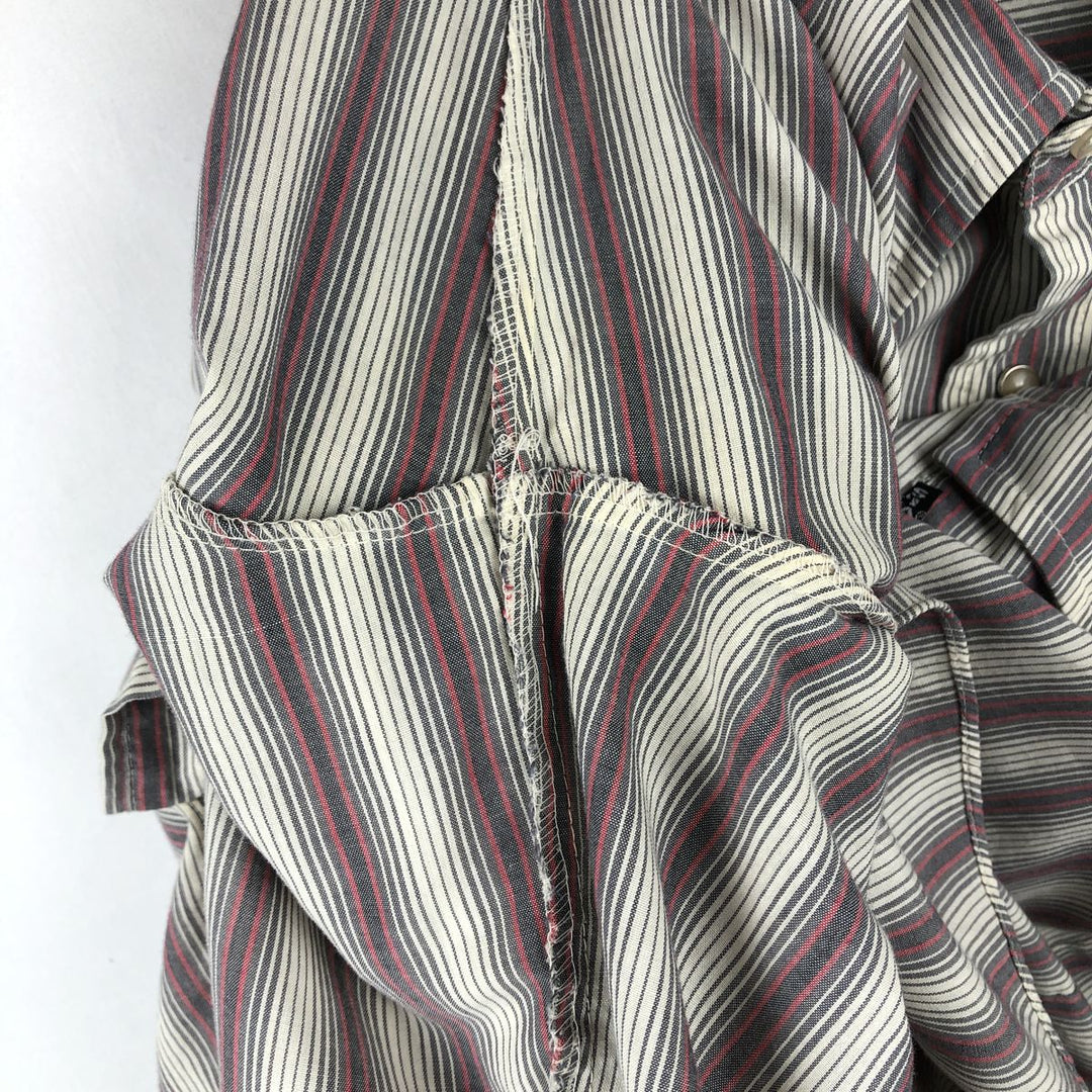 1980'S Levi's 64645-9928 Long-Sleeve Western Shirt, Men's Size XL (approx.) unclear Charcoal Vintage Second Hand