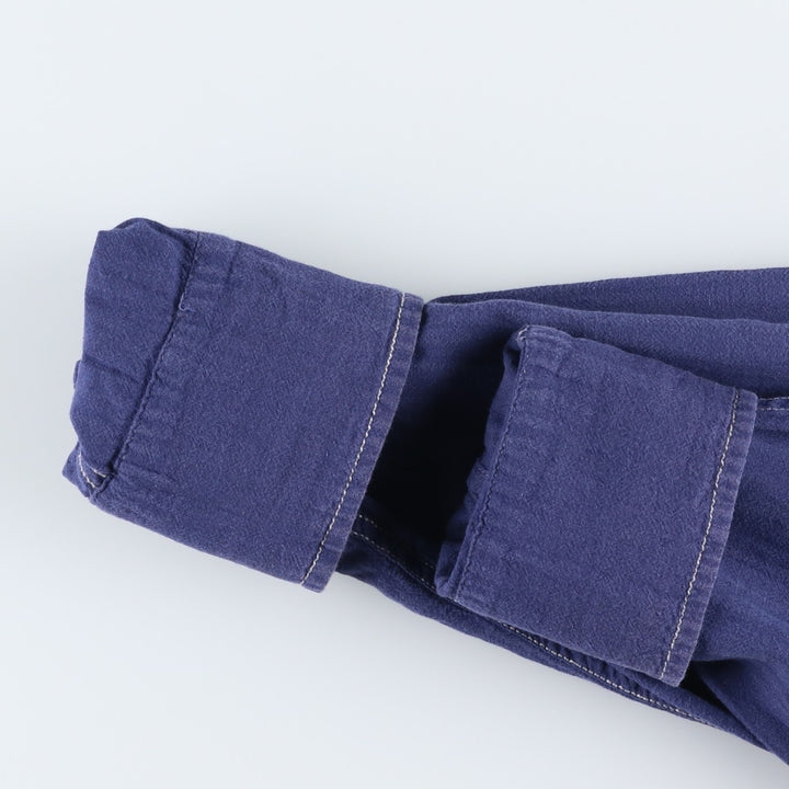 90s-00'S Levi's Authentic Jeanswear Linen x Cotton Long-Sleeve Western Shirt, Men's Size L (approx.) linen blue type Vintage Second Hand