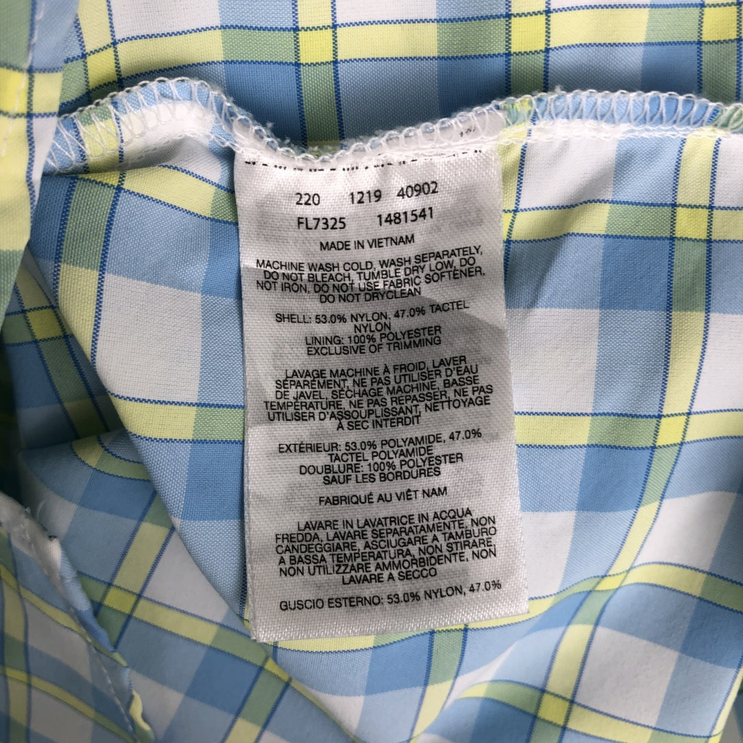 Columbia PFG Check Pattern Button-Down Long-Sleeve Fishing Shirt (Women's Size M) Nylon white type Vintage Second Hand