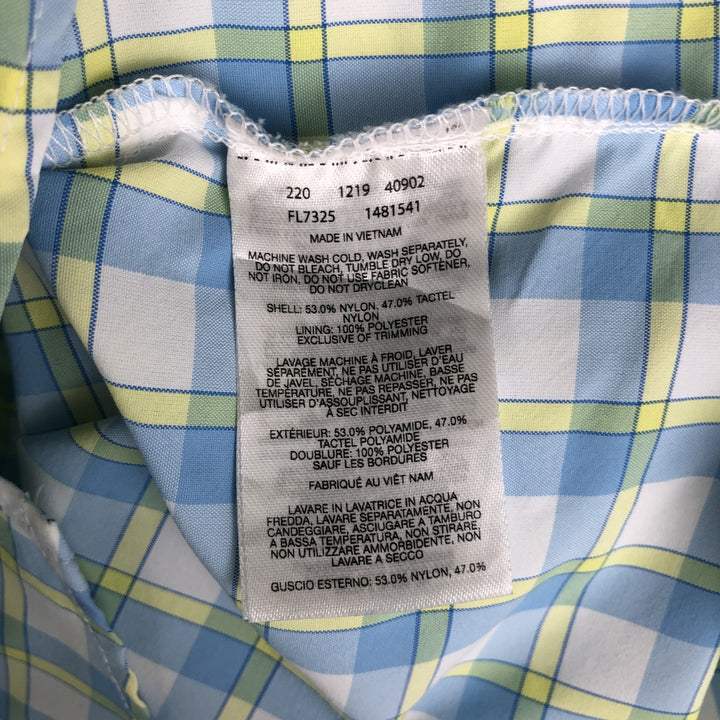 Columbia PFG Check Pattern Button-Down Long-Sleeve Fishing Shirt (Women's Size M) Nylon white type Vintage Second Hand