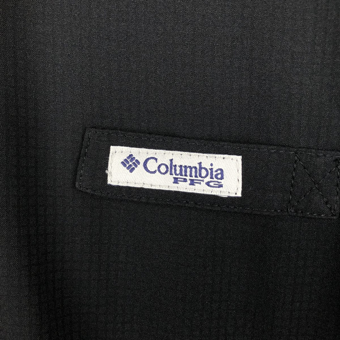 Columbia PFG Hidden Button-Down Long-Sleeve Fishing Shirt (Women's Size XL) polyester black type Vintage Second Hand