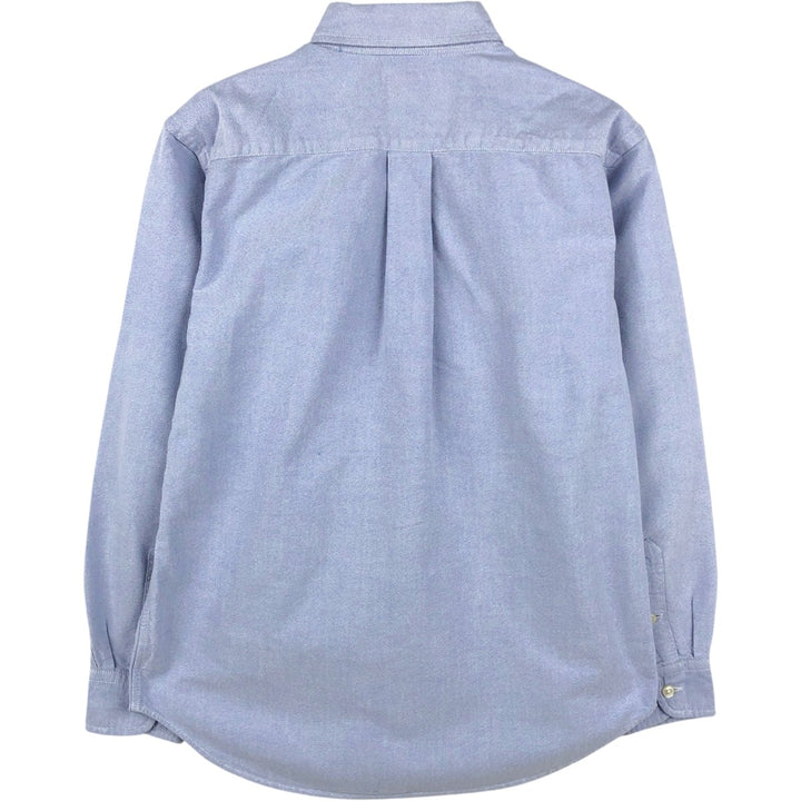 Ralph Lauren long-sleeved button-down shirt, women's size M (approx.) cotton blue type Vintage Second Hand