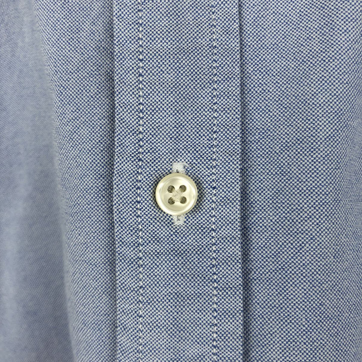 Ralph Lauren long-sleeved button-down shirt, women's size M (approx.) cotton blue type Vintage Second Hand