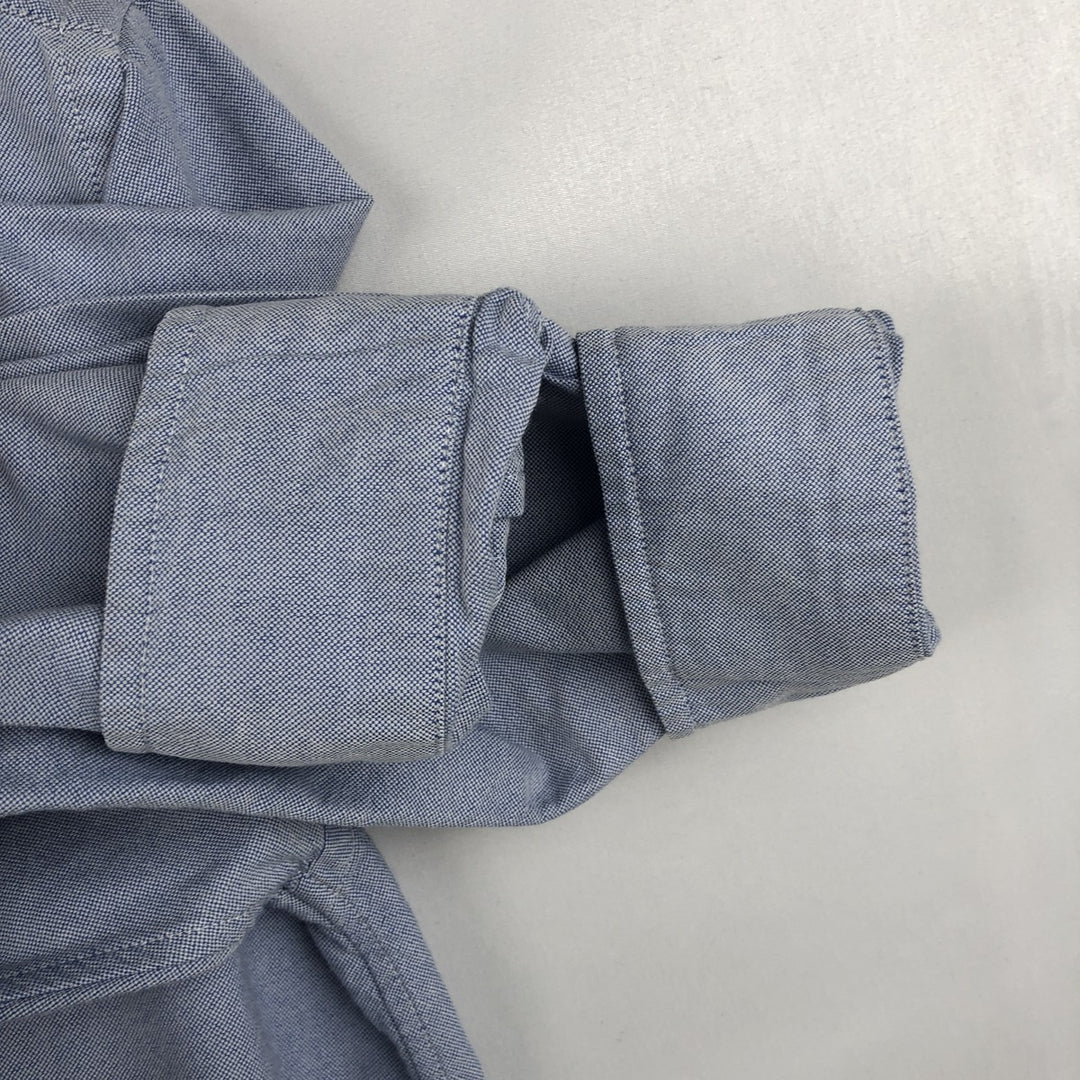 Ralph Lauren long-sleeved button-down shirt, women's size M (approx.) cotton blue type Vintage Second Hand