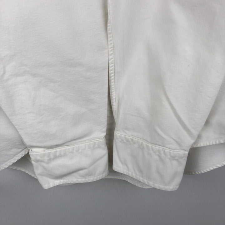 Ralph Lauren CLASSIC FIT Long-Sleeve Button-Down Shirt, Women's Size L (approx.) cotton white type Vintage Second Hand