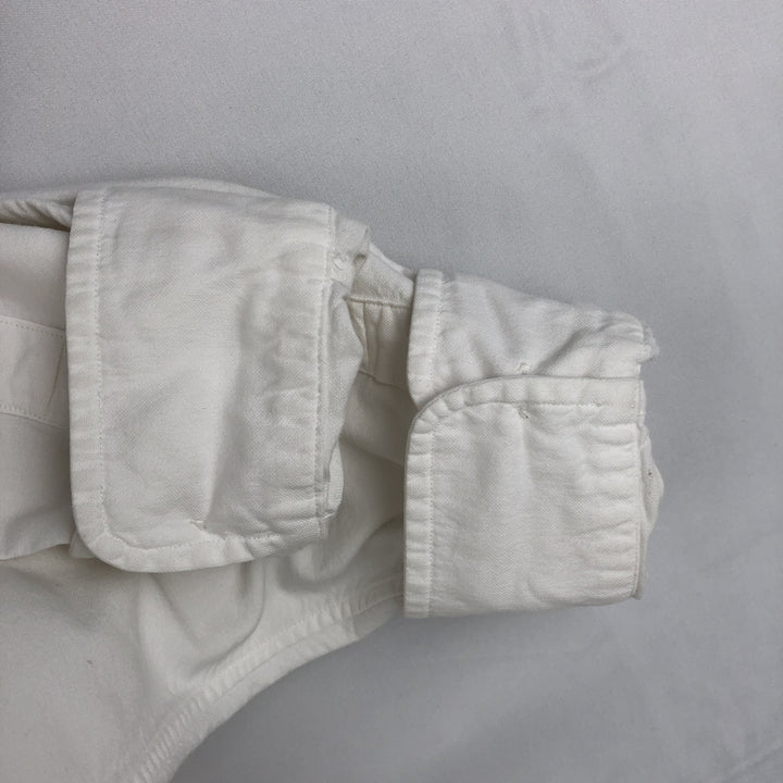 Ralph Lauren CLASSIC FIT Long-Sleeve Button-Down Shirt, Women's Size L (approx.) cotton white type Vintage Second Hand