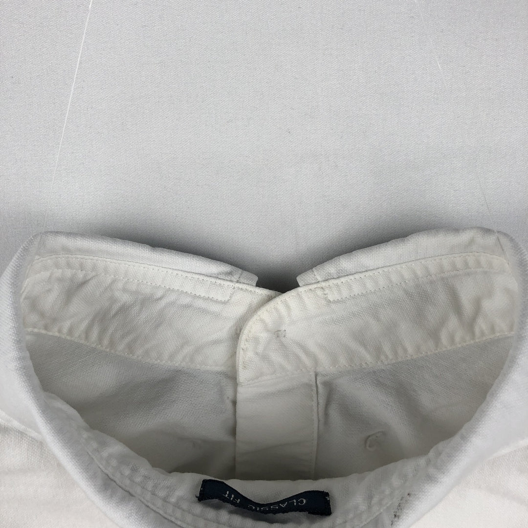 Ralph Lauren CLASSIC FIT Long-Sleeve Button-Down Shirt, Women's Size L (approx.) cotton white type Vintage Second Hand