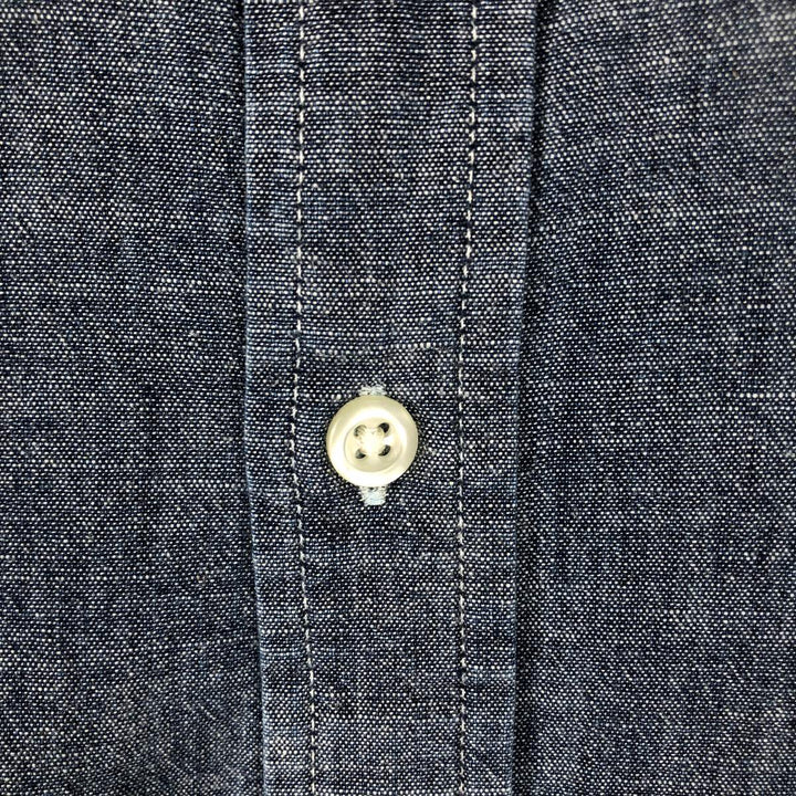 Ralph Lauren long-sleeved button-down chambray shirt, women's size M (approx.) cotton navy blue type Vintage Second Hand