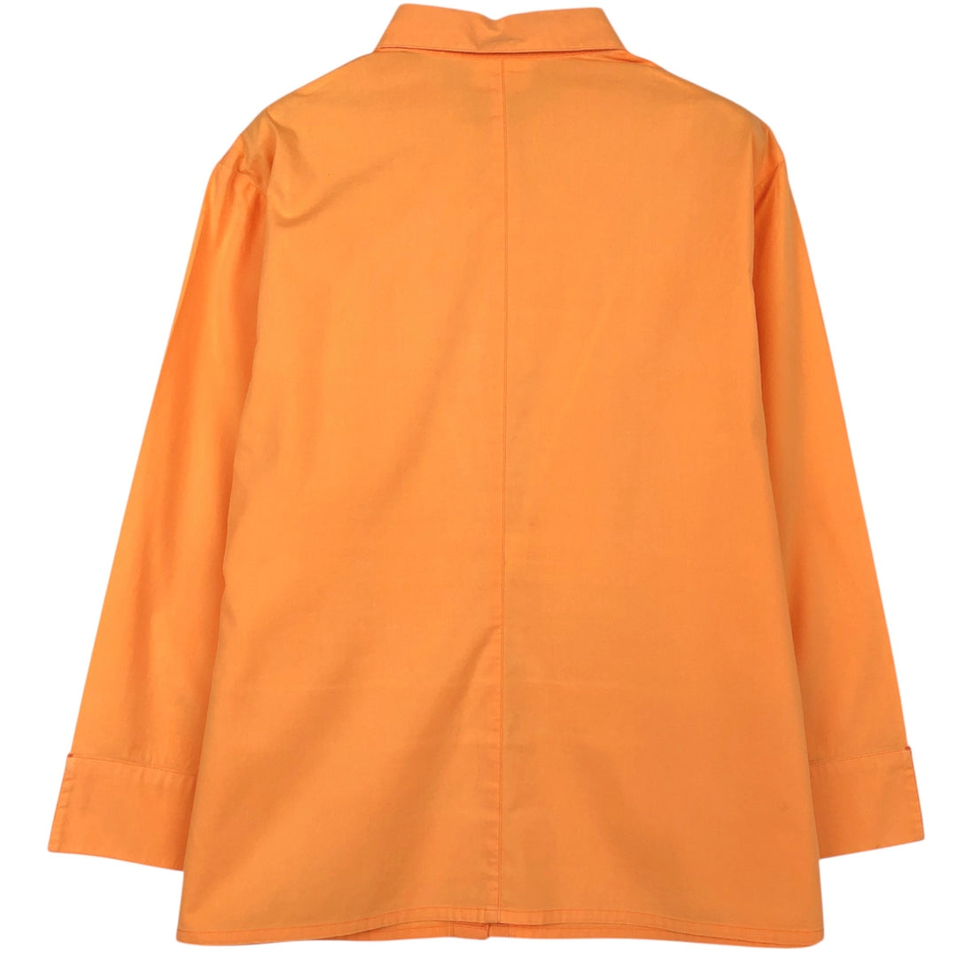 Lacoste LACOSTE 3/4 Sleeve Cotton Shirt, Boxy Shirt, Women's Size M (approx.) cotton orange type Vintage Second Hand