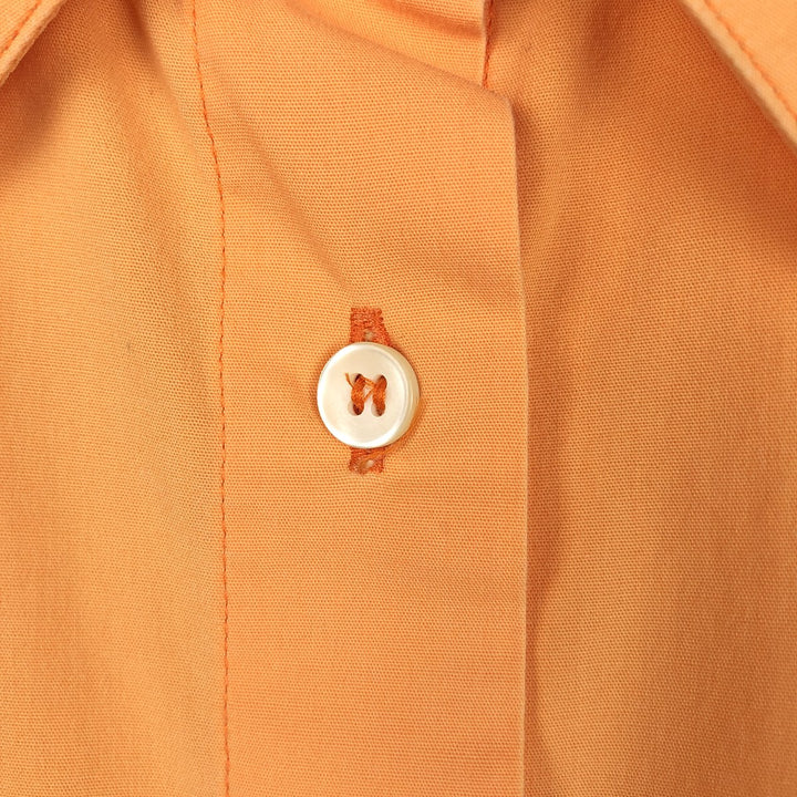 Lacoste LACOSTE 3/4 Sleeve Cotton Shirt, Boxy Shirt, Women's Size M (approx.) cotton orange type Vintage Second Hand