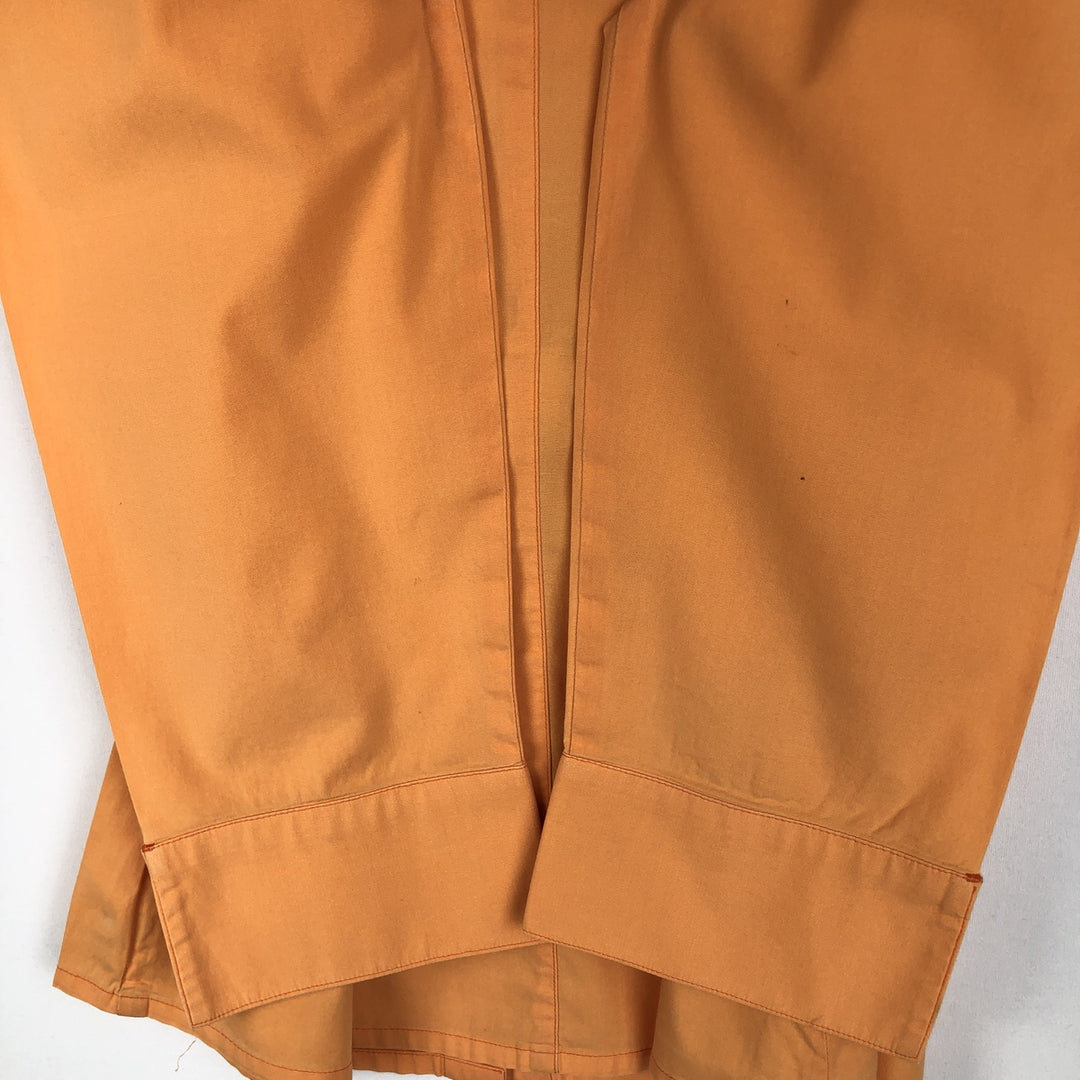 Lacoste LACOSTE 3/4 Sleeve Cotton Shirt, Boxy Shirt, Women's Size M (approx.) cotton orange type Vintage Second Hand
