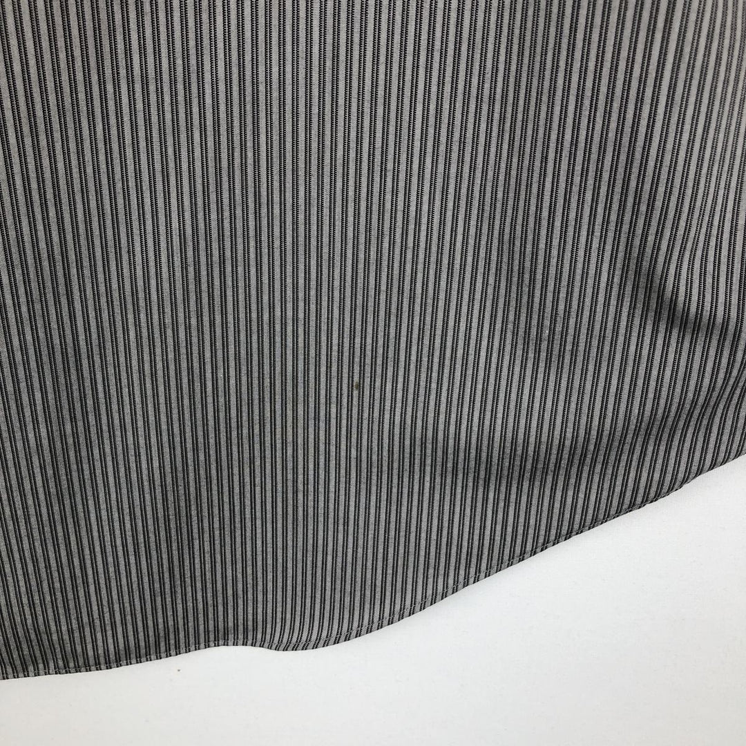 90s-00'S Calvin Klein wide-collar long-sleeved cotton striped shirt, men's size M (approx.), vintage. cotton gray type Vintage Second Hand