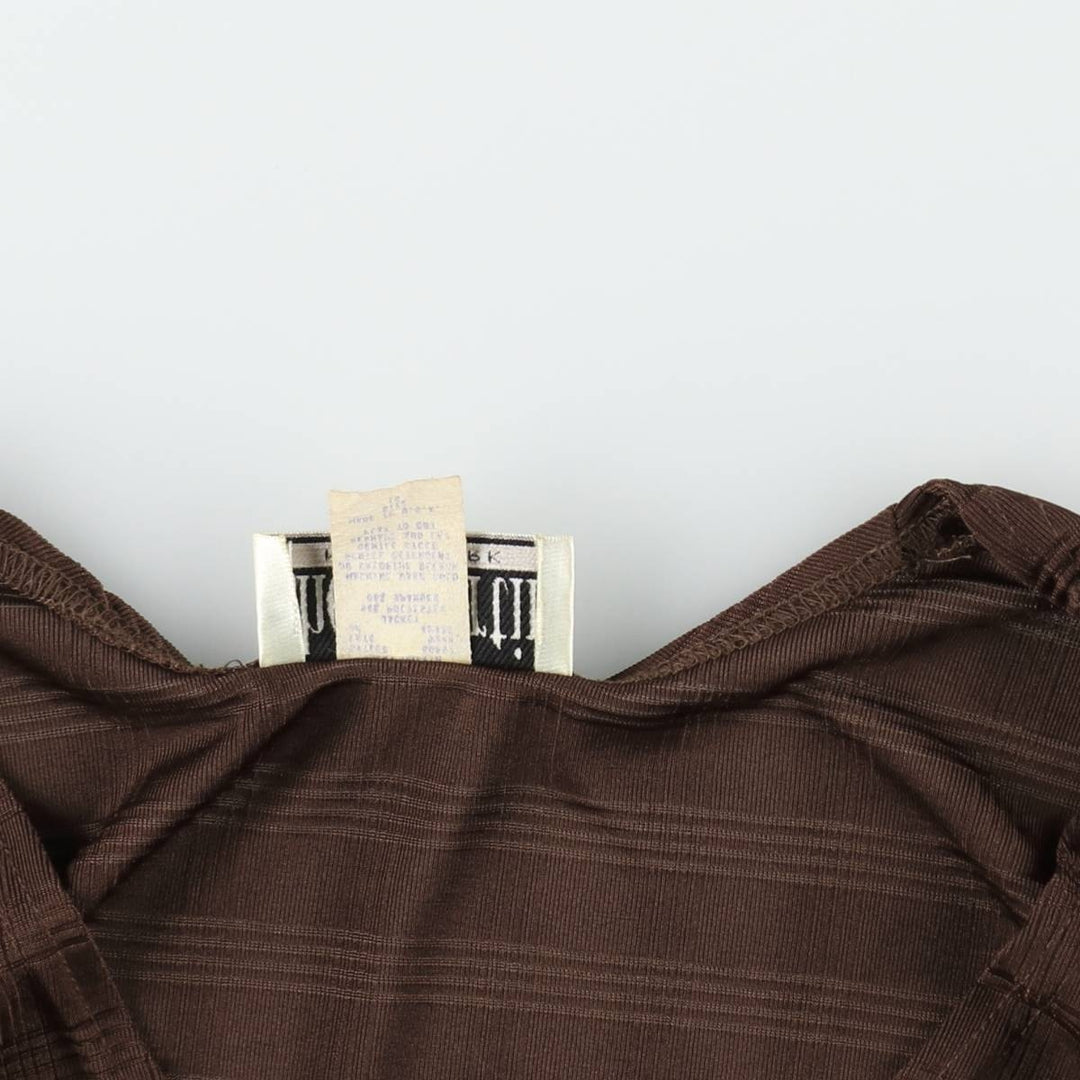70s-80'S Sheri Martin cropped cardigan, made in USA, women's size L equivalent, vintage. polyester brown type Vintage Second Hand