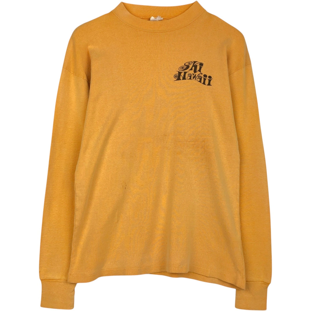 BUTTERFLY Long-Sleeve T-Shirt, Women's Size XL (Equivalent), Vintage unclear yellow type Vintage Second Hand
