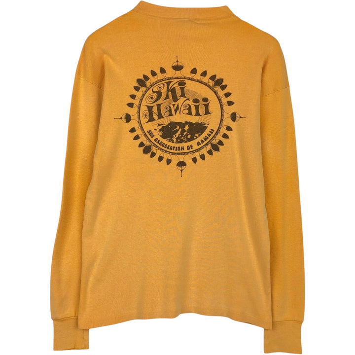 BUTTERFLY Long-Sleeve T-Shirt, Women's Size XL (Equivalent), Vintage unclear yellow type Vintage Second Hand