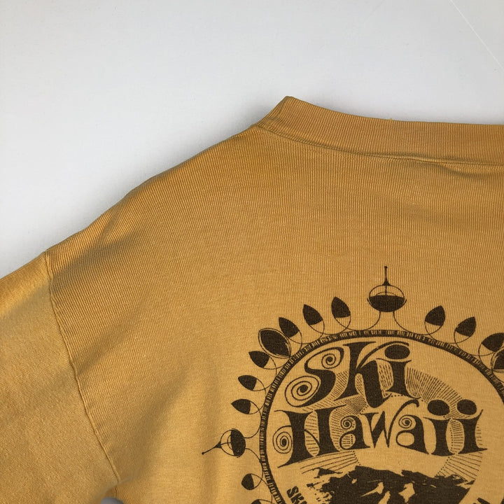 BUTTERFLY Long-Sleeve T-Shirt, Women's Size XL (Equivalent), Vintage unclear yellow type Vintage Second Hand