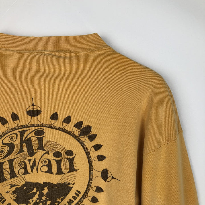 BUTTERFLY Long-Sleeve T-Shirt, Women's Size XL (Equivalent), Vintage unclear yellow type Vintage Second Hand