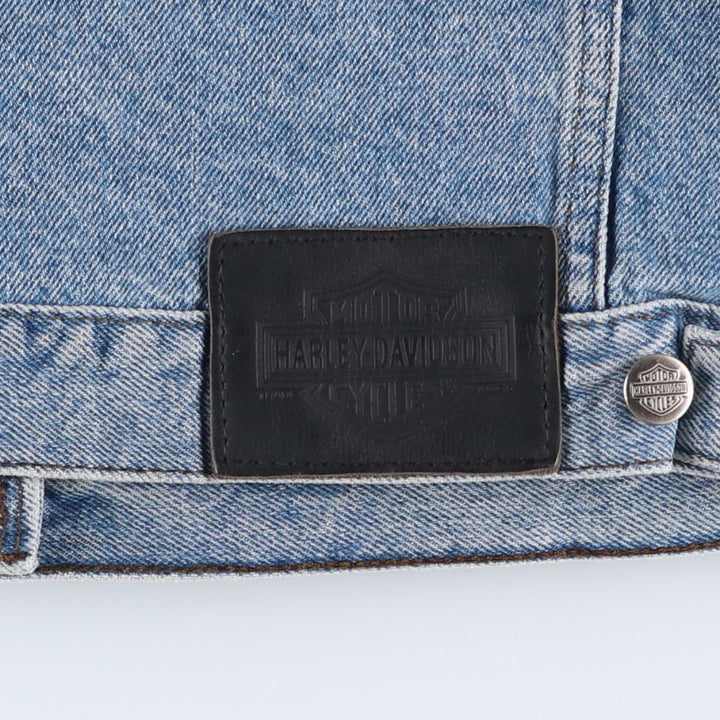 2000'S Harley-Davidson back logo denim jacket (G-jean), made in Canada, women's size S equivalent. cotton blue type Vintage Second Hand