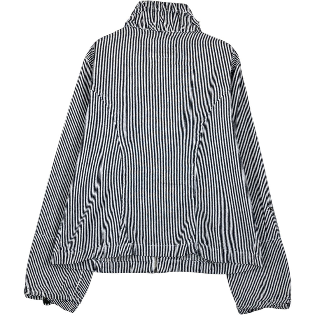 LIVE A LITTLE Stripe Pattern Cotton Jacket, Women's Size L (approx.) cotton white type Vintage Second Hand