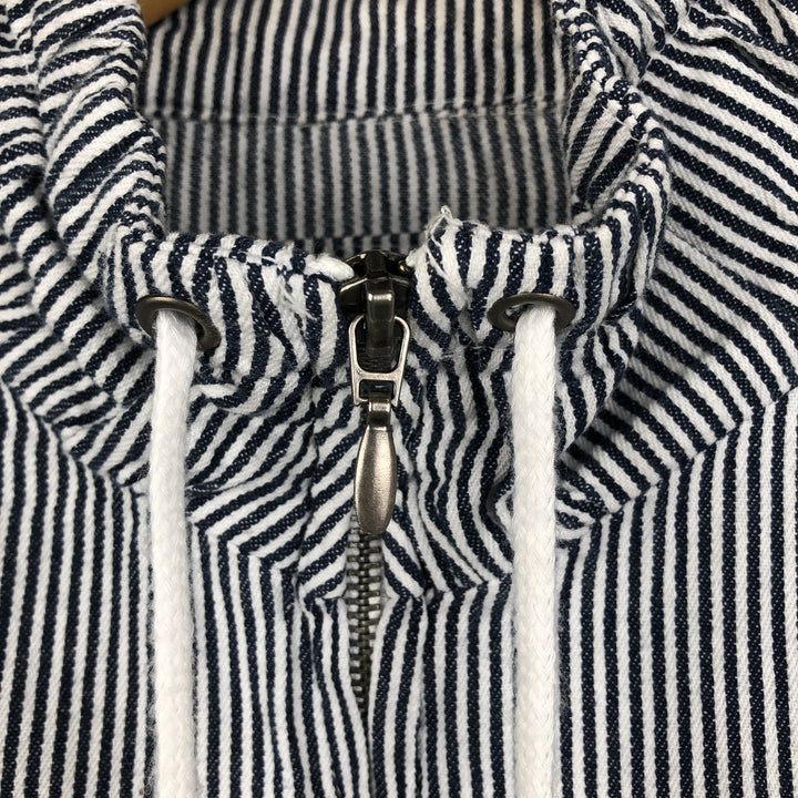 LIVE A LITTLE Stripe Pattern Cotton Jacket, Women's Size L (approx.) cotton white type Vintage Second Hand