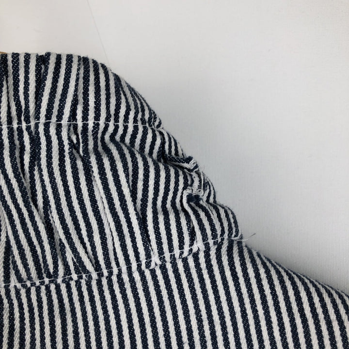 LIVE A LITTLE Stripe Pattern Cotton Jacket, Women's Size L (approx.) cotton white type Vintage Second Hand