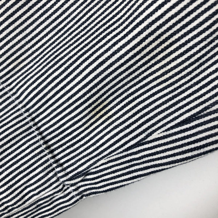 LIVE A LITTLE Stripe Pattern Cotton Jacket, Women's Size L (approx.) cotton white type Vintage Second Hand