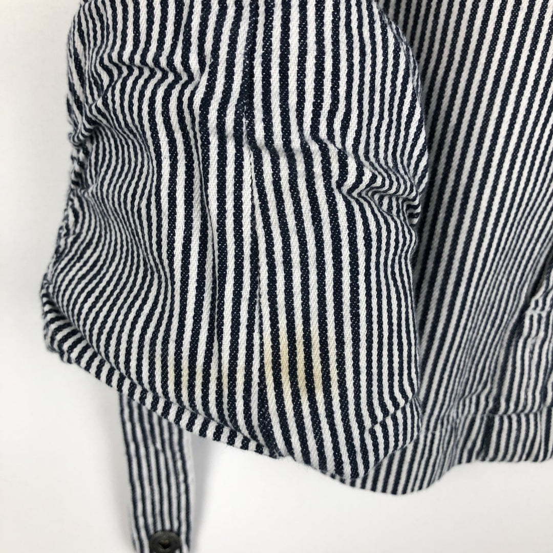 LIVE A LITTLE Stripe Pattern Cotton Jacket, Women's Size L (approx.) cotton white type Vintage Second Hand