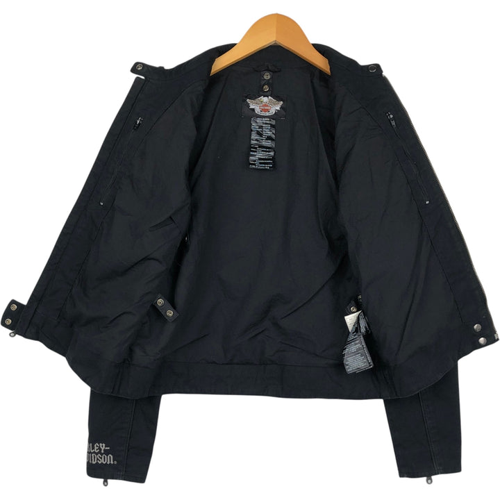 Harley-Davidson Studded Cotton Single Rider Jacket, Women's Size S (approx.) cotton black type Vintage Second Hand