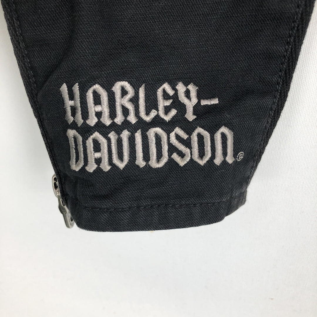 Harley-Davidson Studded Cotton Single Rider Jacket, Women's Size S (approx.) cotton black type Vintage Second Hand