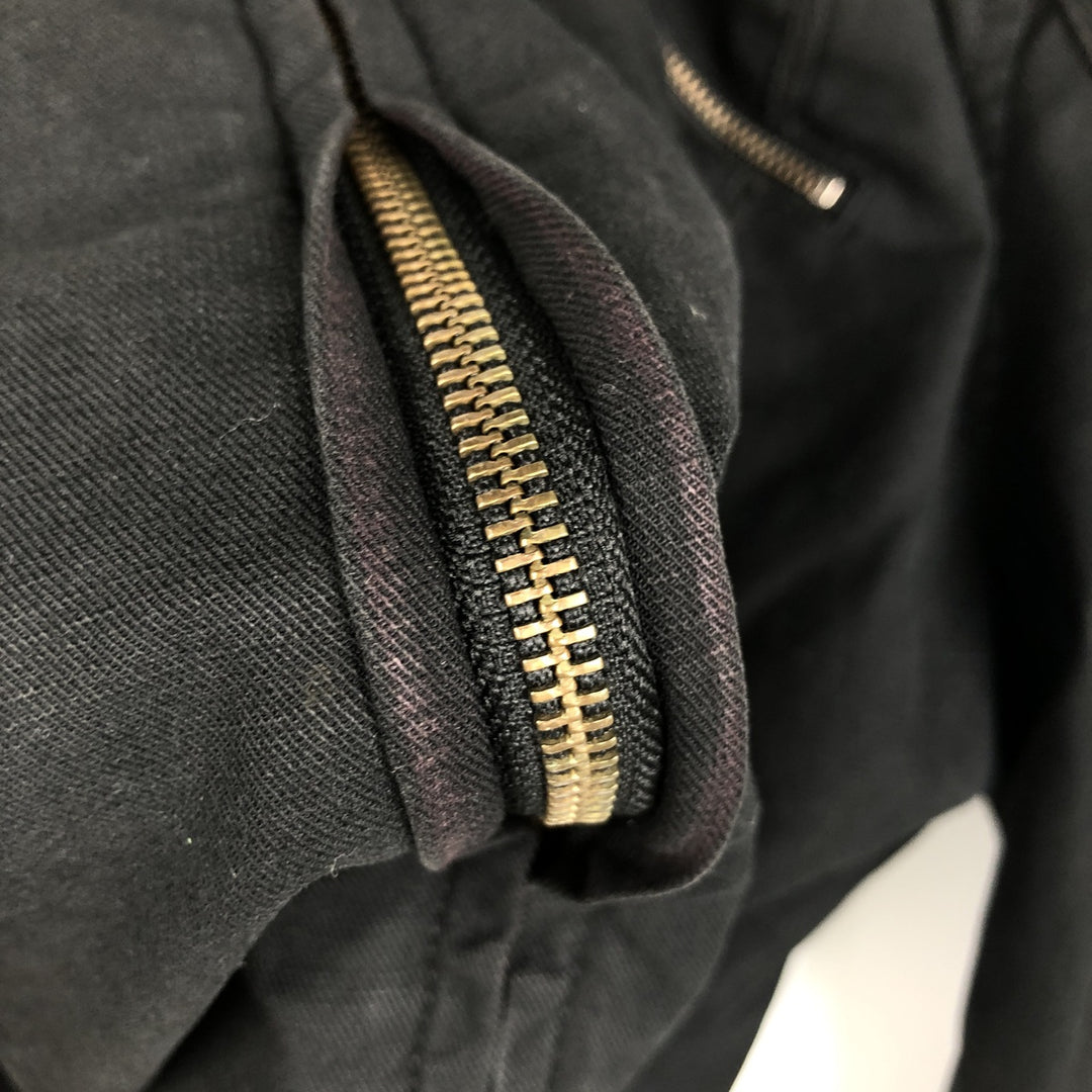 Harley-Davidson Studded Cotton Single Rider Jacket, Women's Size S (approx.) cotton black type Vintage Second Hand