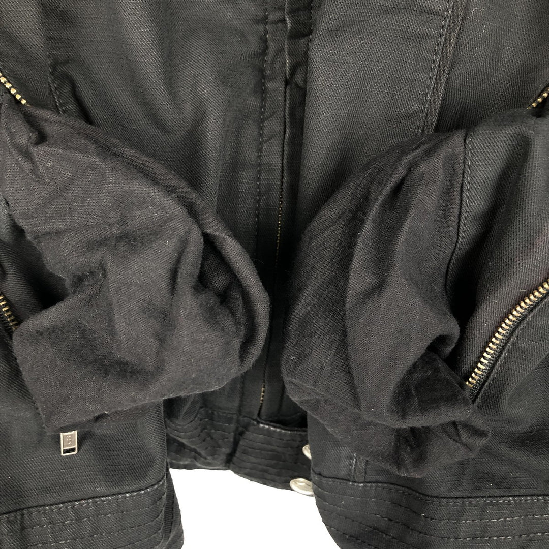 Harley-Davidson Studded Cotton Single Rider Jacket, Women's Size S (approx.) cotton black type Vintage Second Hand