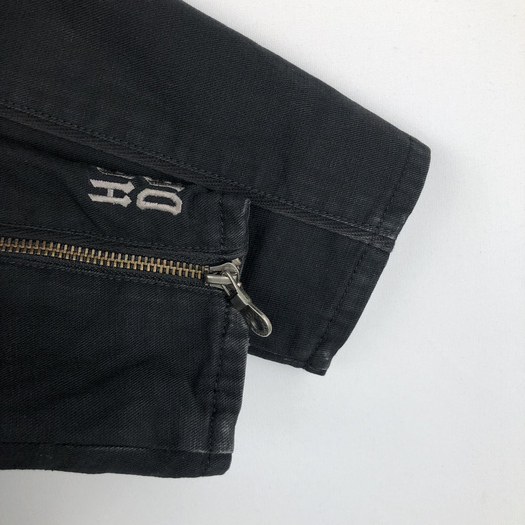 Harley-Davidson Studded Cotton Single Rider Jacket, Women's Size S (approx.) cotton black type Vintage Second Hand