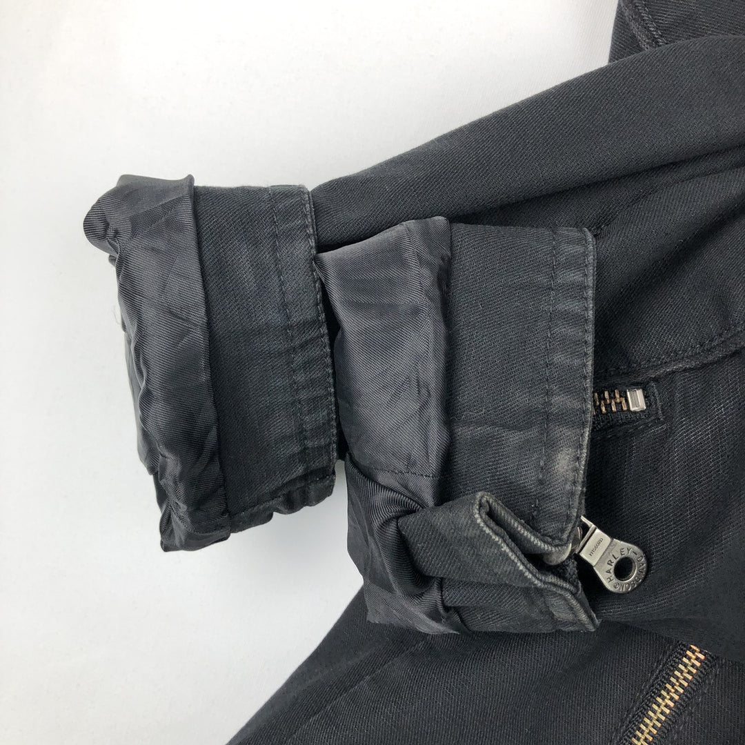 Harley-Davidson Studded Cotton Single Rider Jacket, Women's Size S (approx.) cotton black type Vintage Second Hand