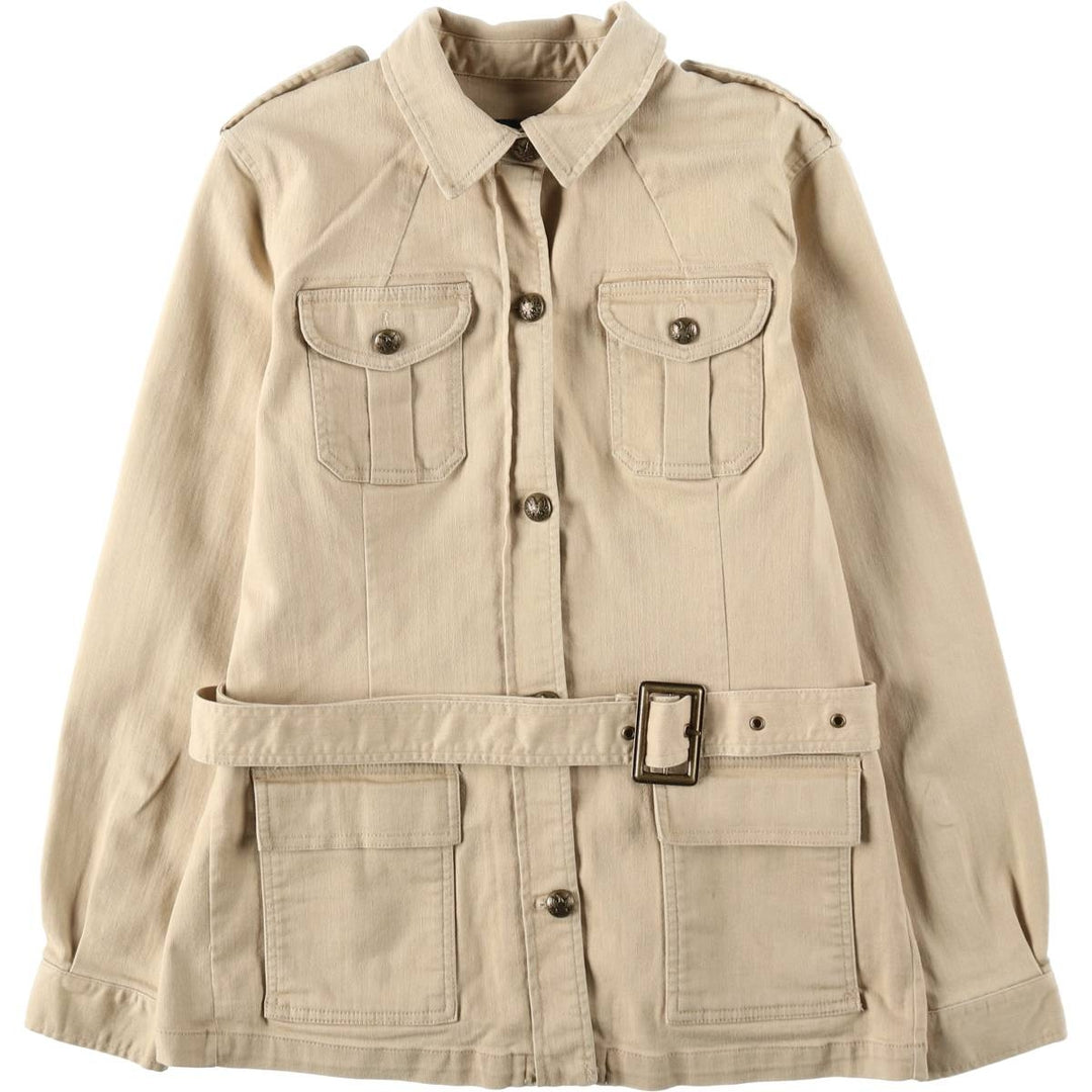 Ralph Lauren LRL LAUREN JEANS COMPANY Safari Jacket, Women's Size M (approx.) cotton Beige type Vintage Second Hand