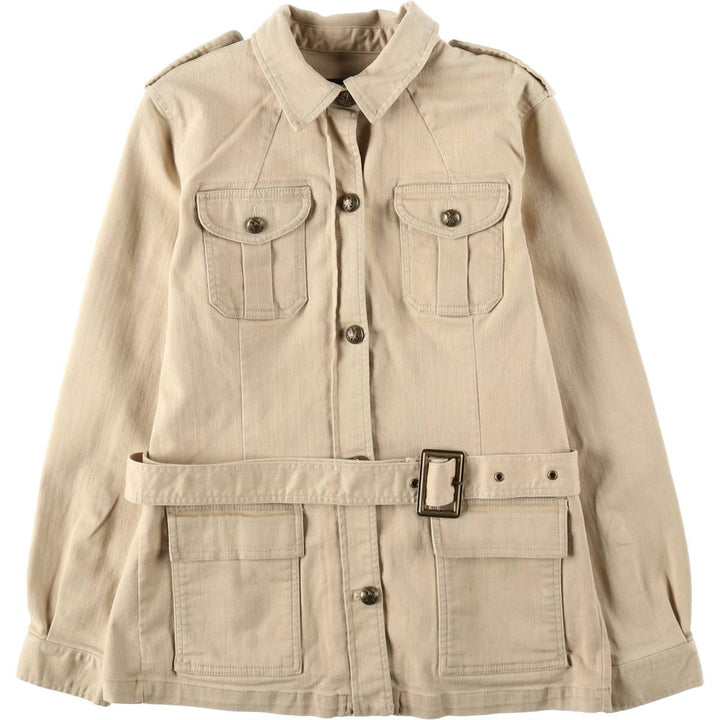Ralph Lauren LRL LAUREN JEANS COMPANY Safari Jacket, Women's Size M (approx.) cotton Beige type Vintage Second Hand