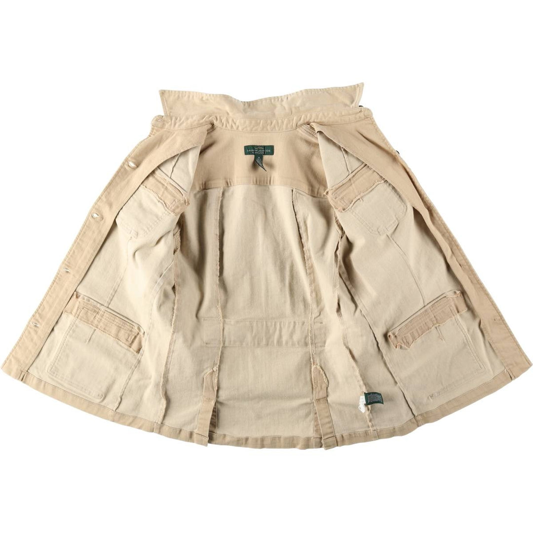 Ralph Lauren LRL LAUREN JEANS COMPANY Safari Jacket, Women's Size M (approx.) cotton Beige type Vintage Second Hand