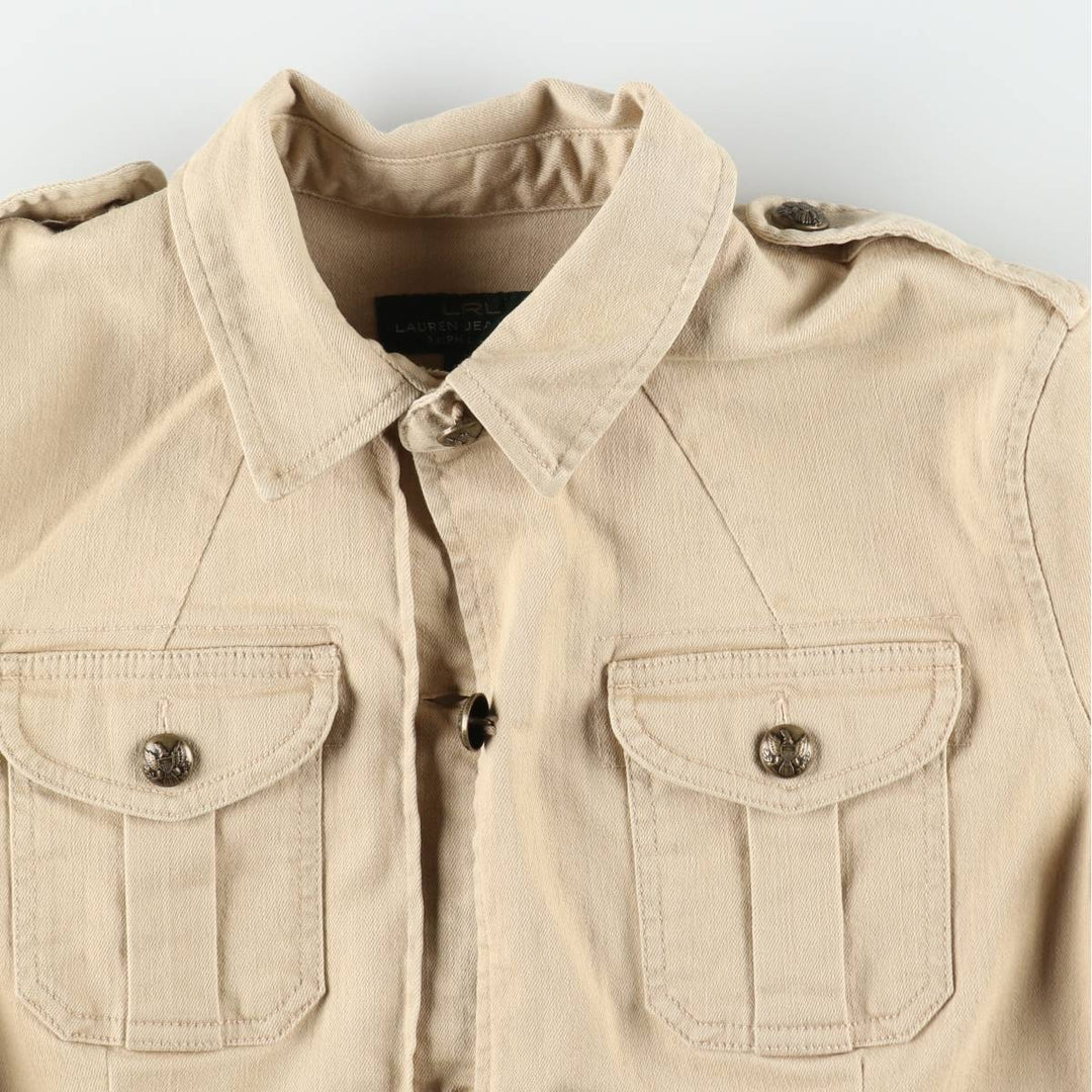 Ralph Lauren LRL LAUREN JEANS COMPANY Safari Jacket, Women's Size M (approx.) cotton Beige type Vintage Second Hand