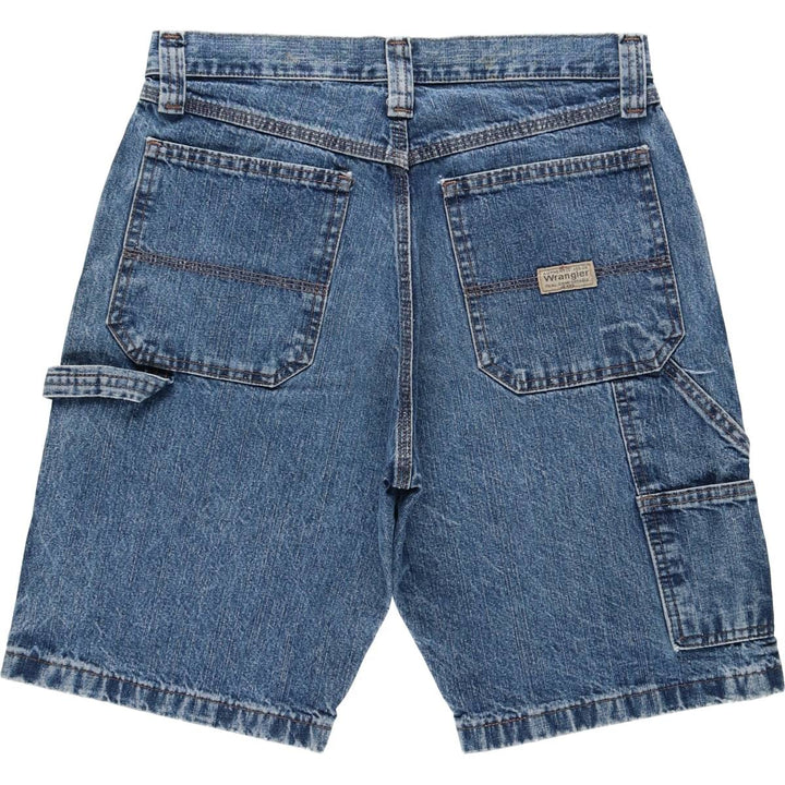 Wrangler CARPENTER Denim Painter Shorts, Women's XL (equivalent to W31) cotton blue type Vintage Second Hand