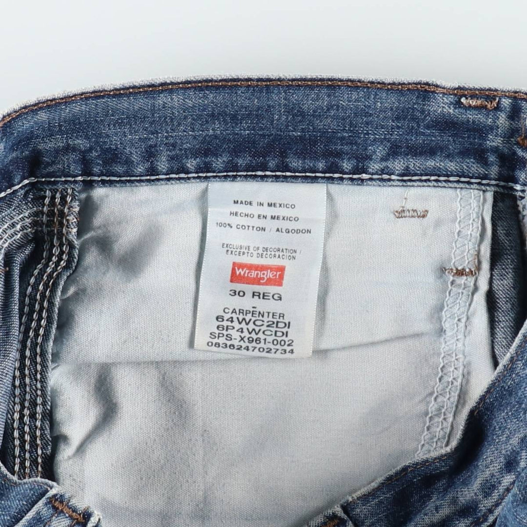 Wrangler CARPENTER Denim Painter Shorts, Women's XL (equivalent to W31) cotton blue type Vintage Second Hand